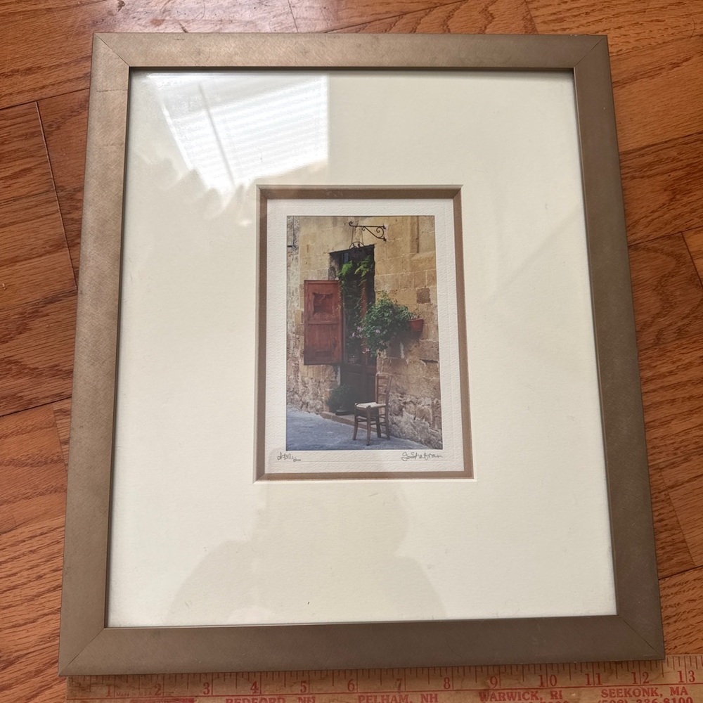 G Shafran framed Italian art print Mediterranean scene